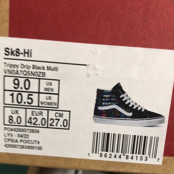 New Authentic Vans Sk8Hi Men Shoe - Picture 9 of 9